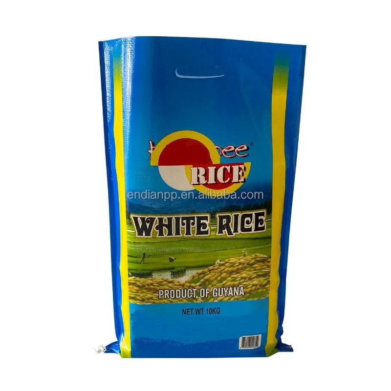 BOPP Laminated White PP  Woven Plastic Bag 25kg Empty PP Sack For Animal Horse Fish Chicken Poultry Feeds Packing