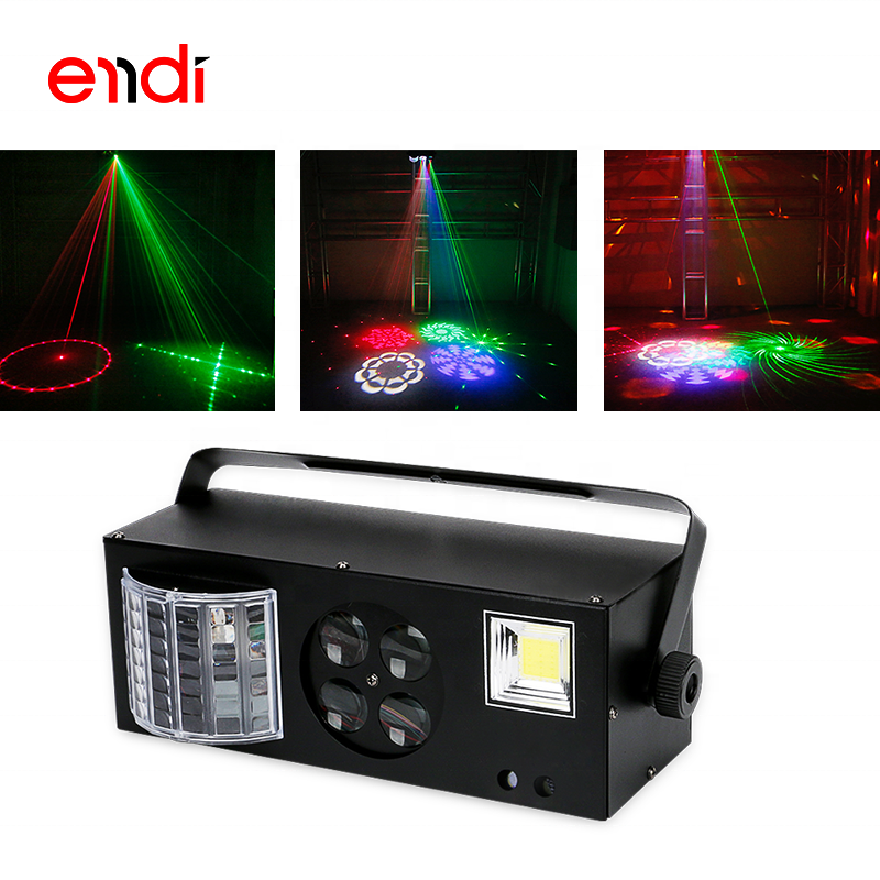 ENDI on sale disco lights with led flower pattern and green red laser effect for night club bar holiday and ktv light