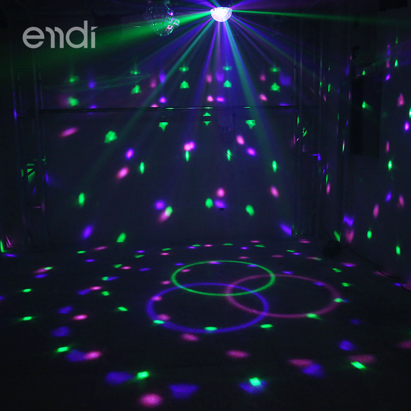 ENDI 6 color 12 volt basic model autorotation led magic ball disco night club light for dj home party decor