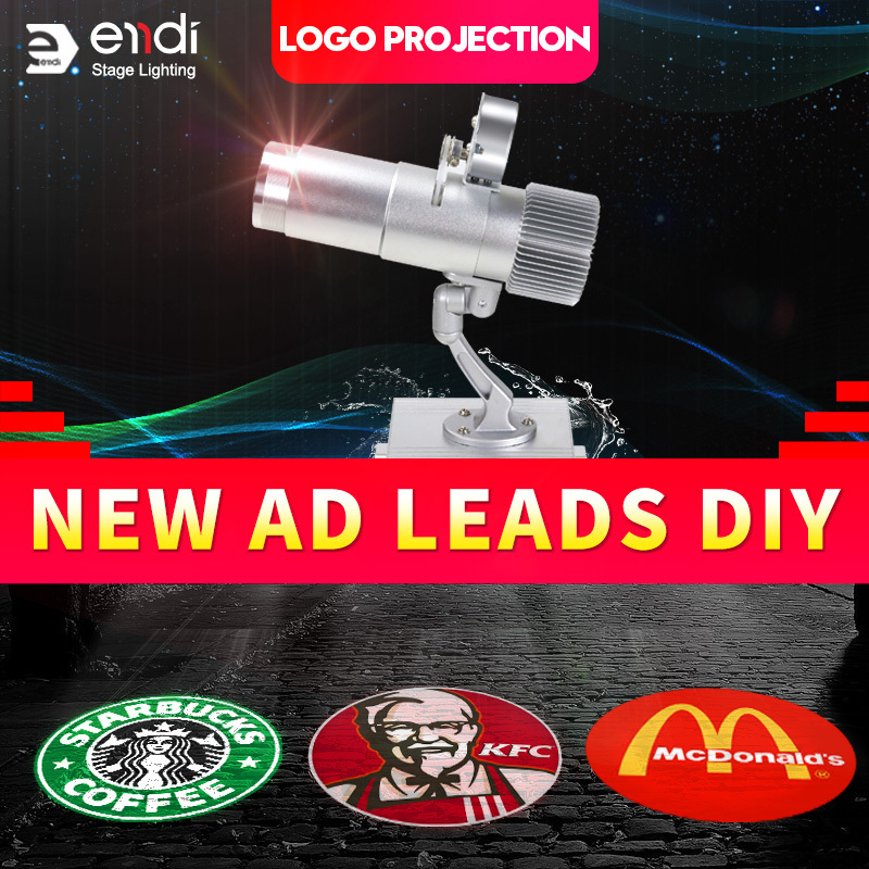 ENDI led logo laser gobo sign projector light for Brand promotion Restaurant advertising and exit sign