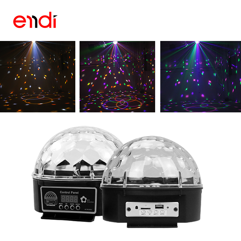 ENDI 6 color 12 volt basic model autorotation led magic ball disco night club light for dj home party decor