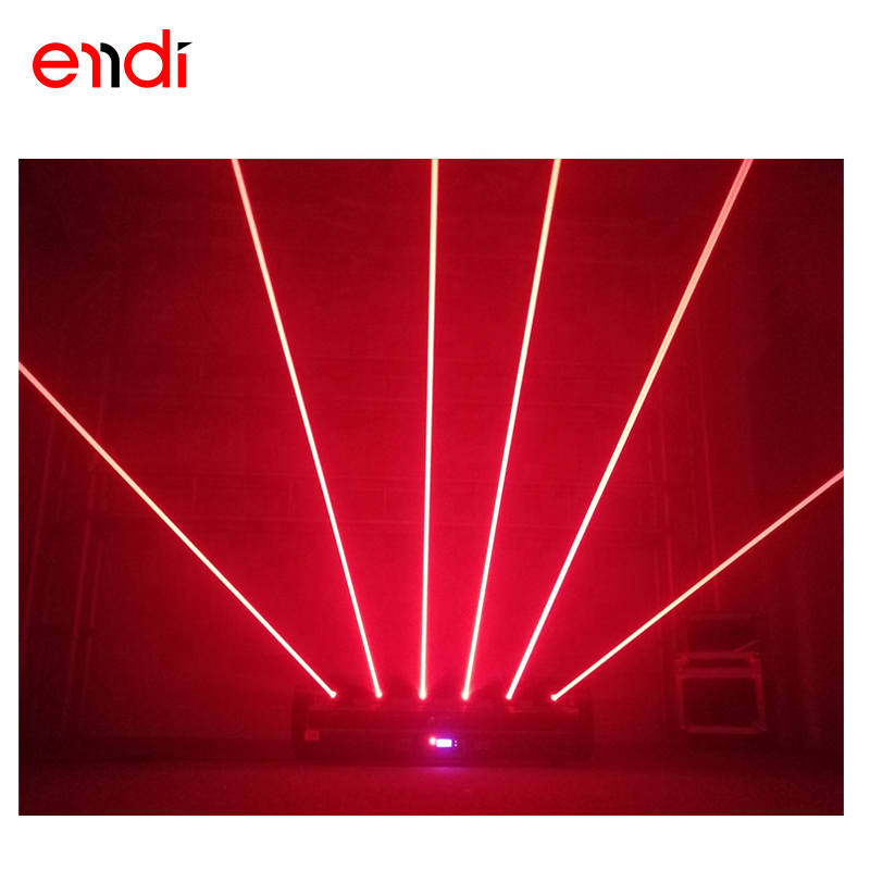 ENDI new arrivals 6 eye red moving head beam laser light with sound dmx controller for night club bar disco stage lights