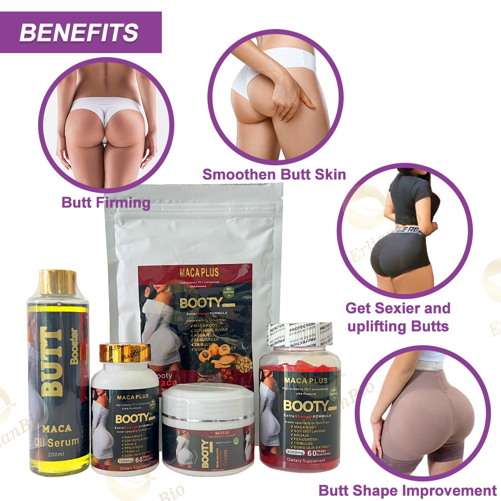 Organic Herbal Hips And Butt Enhancement Pills Oil Serum Cream  Ultimate Black Maca Pills For Butt Hips Enlargement