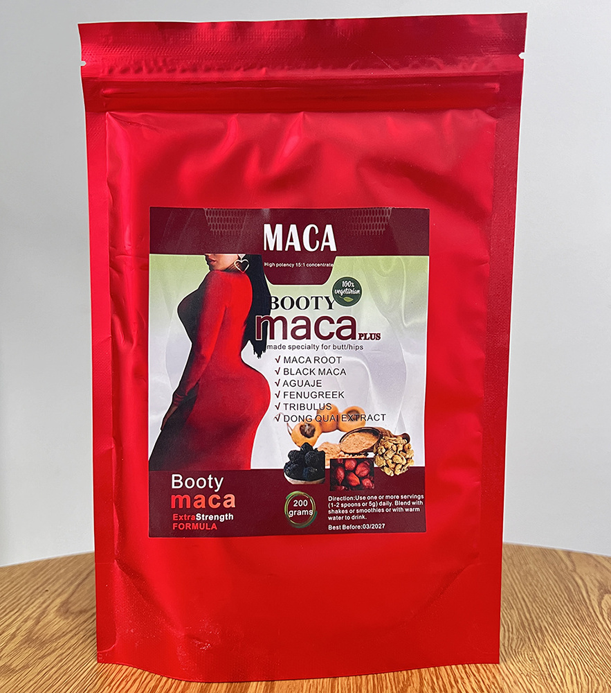 Best women butt maca root powder 100% herbal natural 200g customized private label natura max big butt protein powder