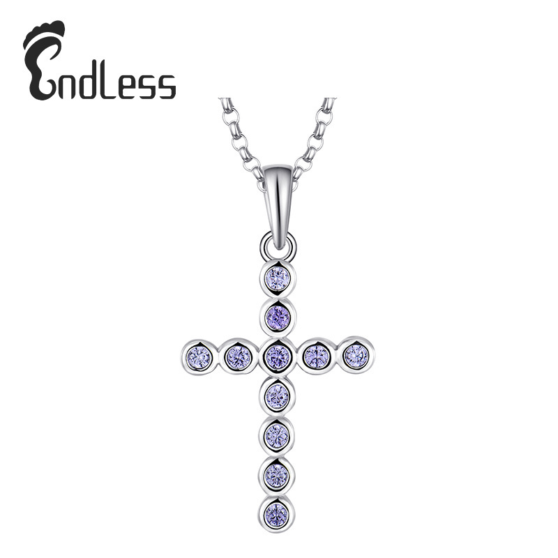 Latest Design jewelry accessories 925 sterling silver necklace creative cross pendant engagement jewelry for women