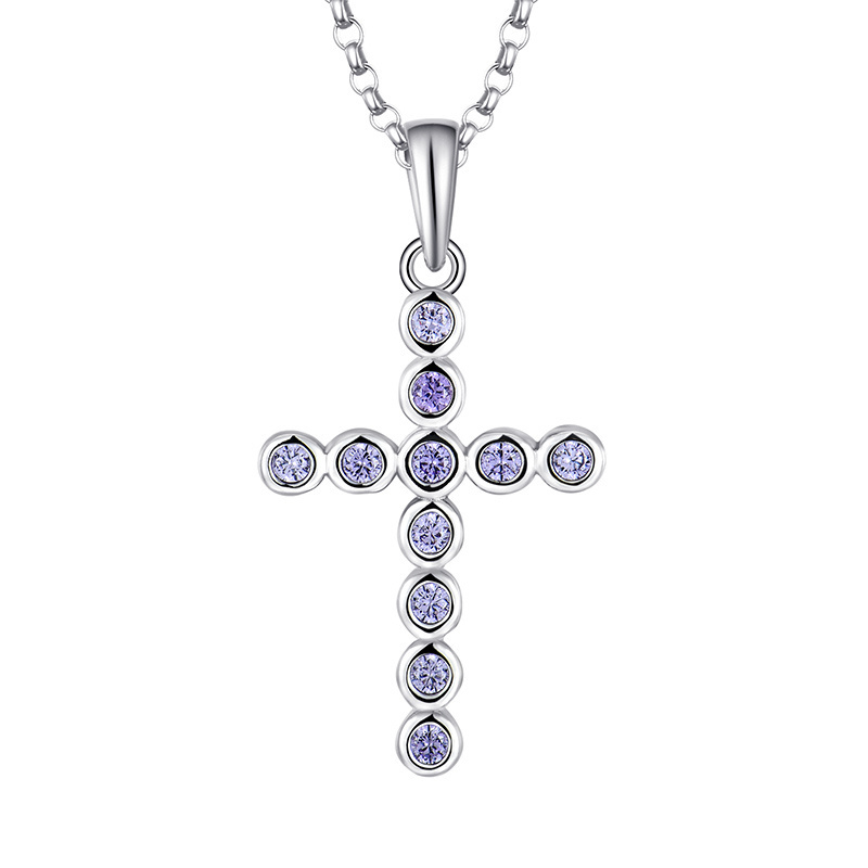 Latest Design jewelry accessories 925 sterling silver necklace creative cross pendant engagement jewelry for women