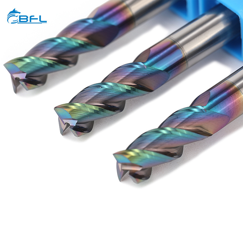 BFL Carbide Tools 3 Flutes DLC Coating End Mills For Aluminum