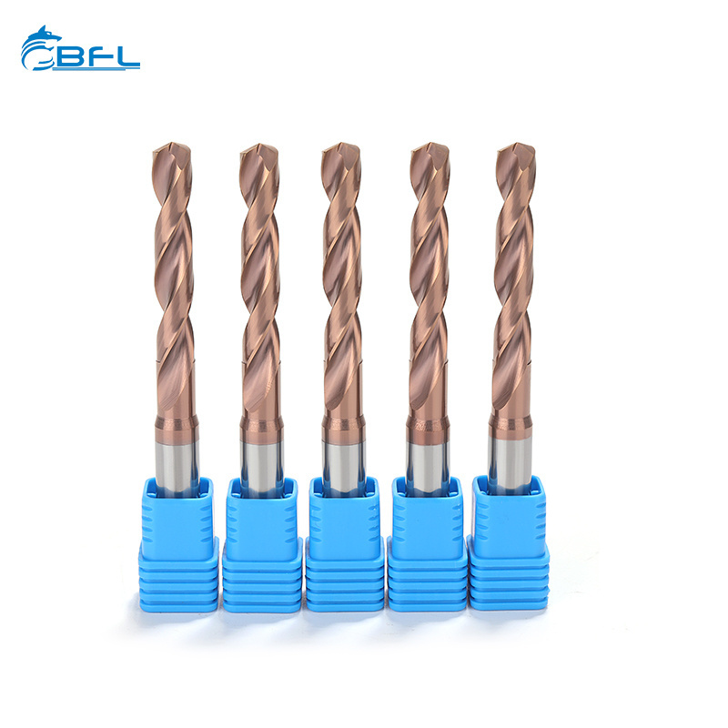 BFL Solid Carbide 2 Flute Coolant Twist Drill Bit 5XD jobber drill cnc cutting bit