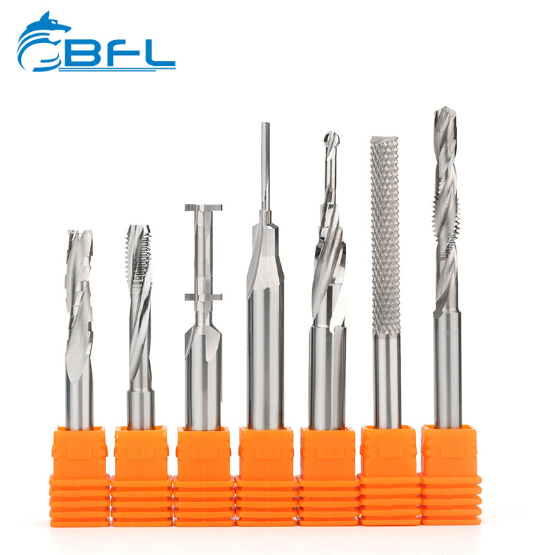 BFL Solid Carbide Compression End Mill CNC Router Tool Bit Up and Down Sprial Milling Cutter for wood