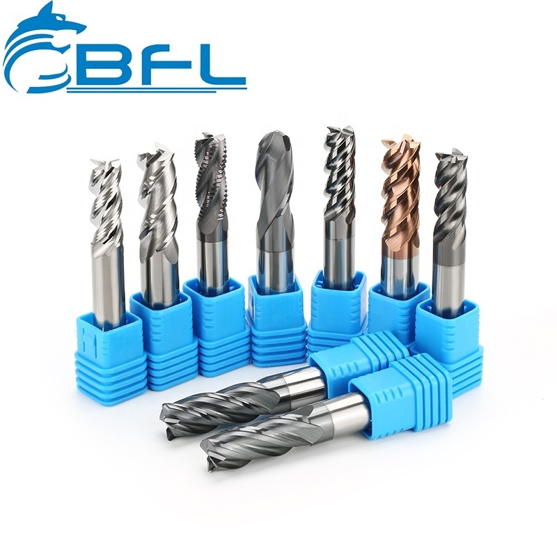 BFL Solid Carbide Endmill CNC Cutter Tool For Metal Milling Cutter Router Bits Square Face End Mill HRC 45/55/60/70