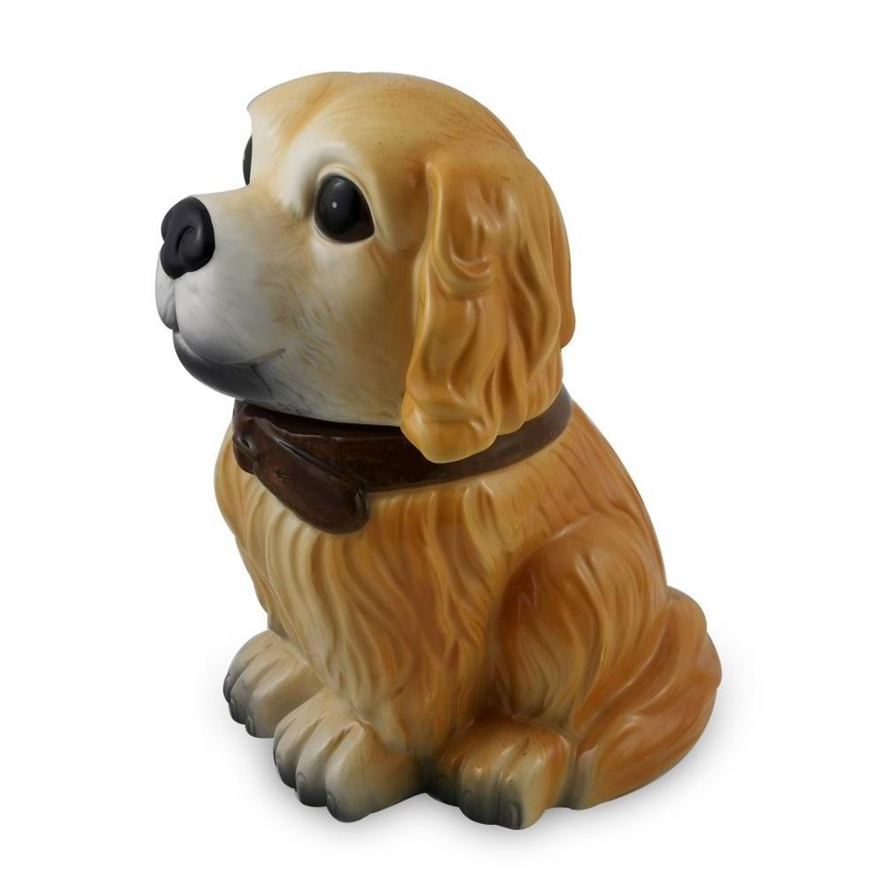 Ceramic Dog Cookie Jar Dolomite 3D Dog Shape Canister Handpainting Animal Design Storage Jar