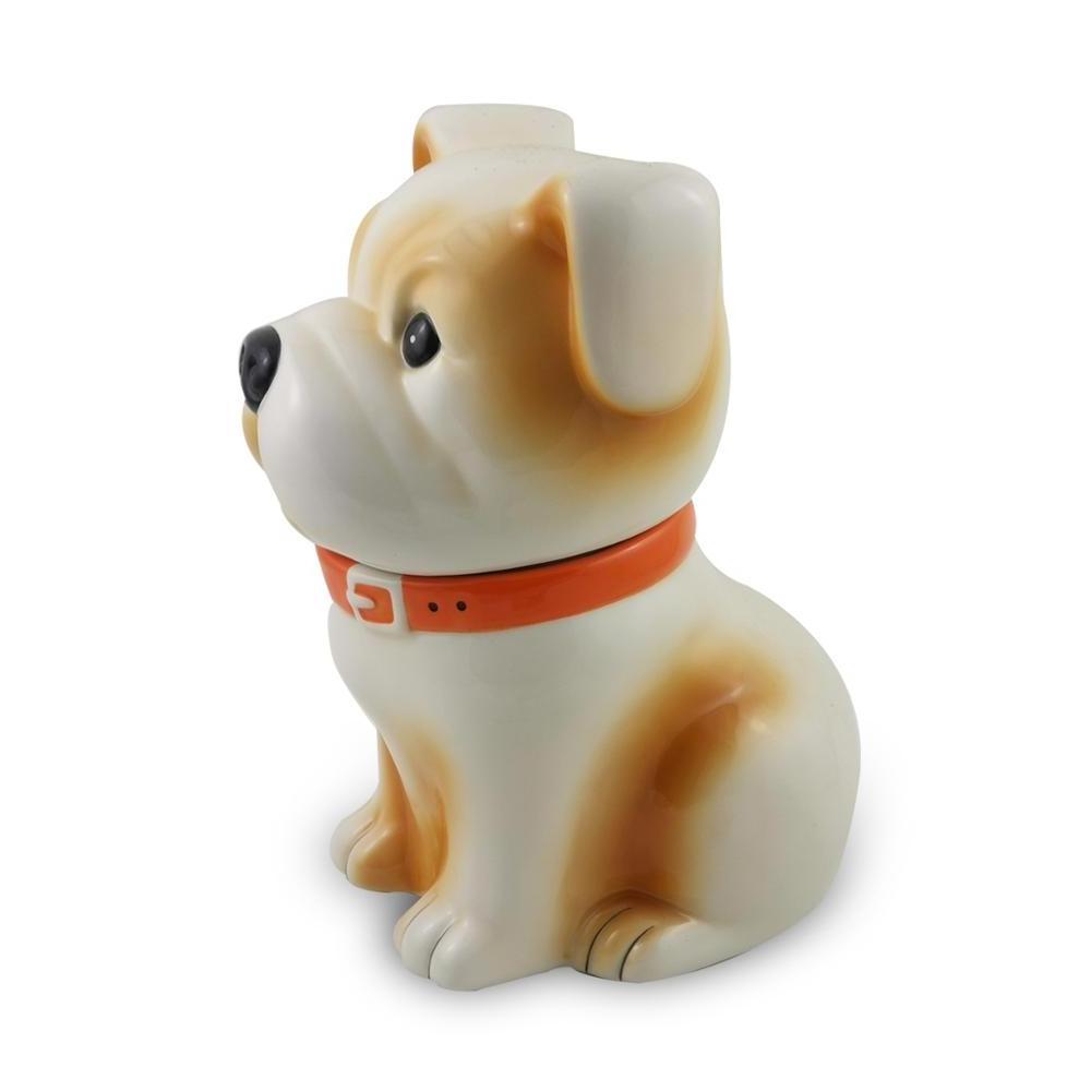 Cookie Jar in Dog Shape Ceramic Dog Design Storage Jar Handpainting Dolomite 3D Canister