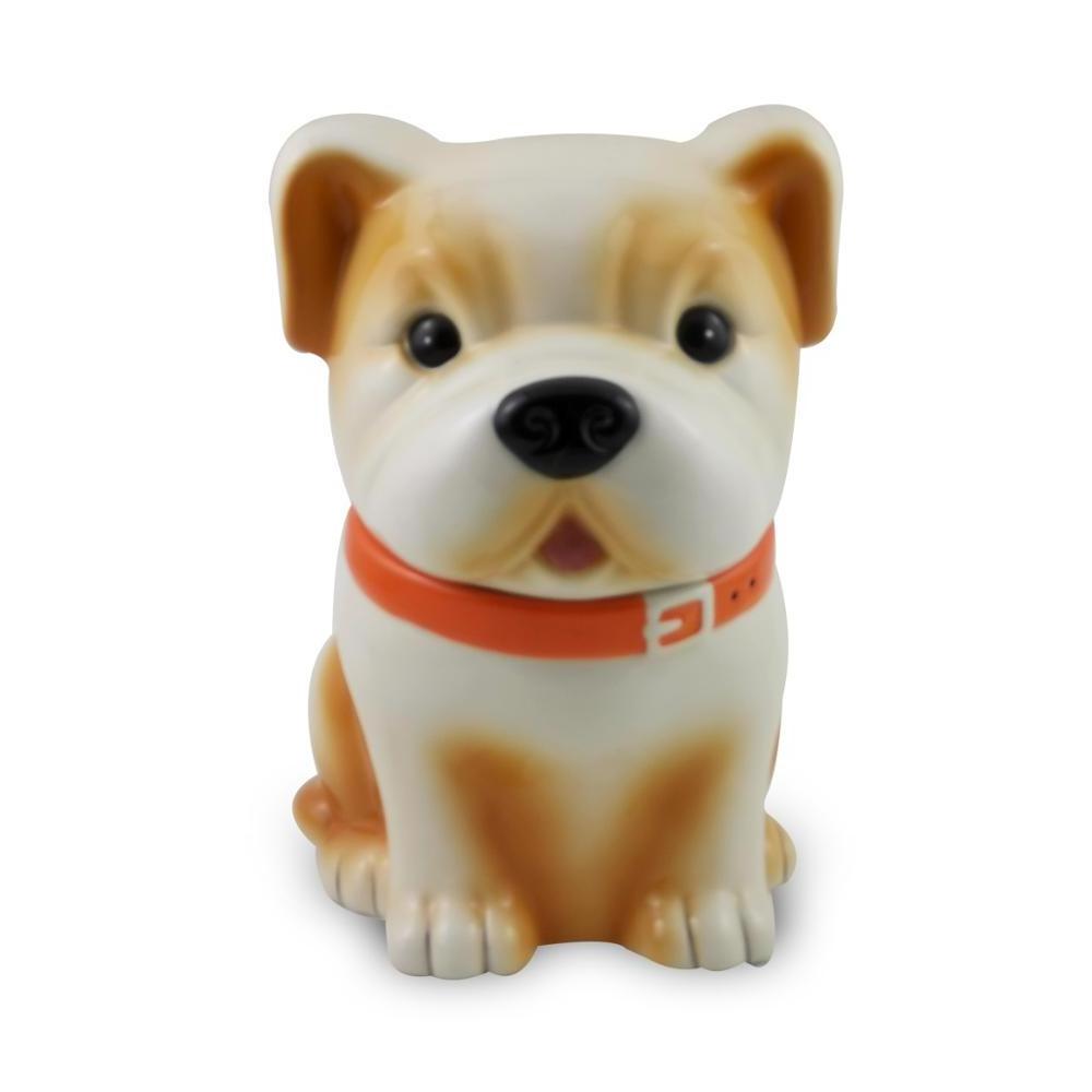 Cookie Jar in Dog Shape Ceramic Dog Design Storage Jar Handpainting Dolomite 3D Canister