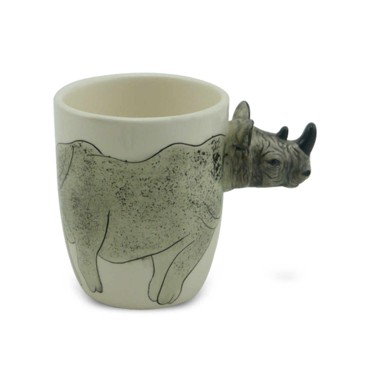 Animal 3D mug wholesale handpainting dolomite Drinking Cup Ceramic Dog Design Embossed coffee mug