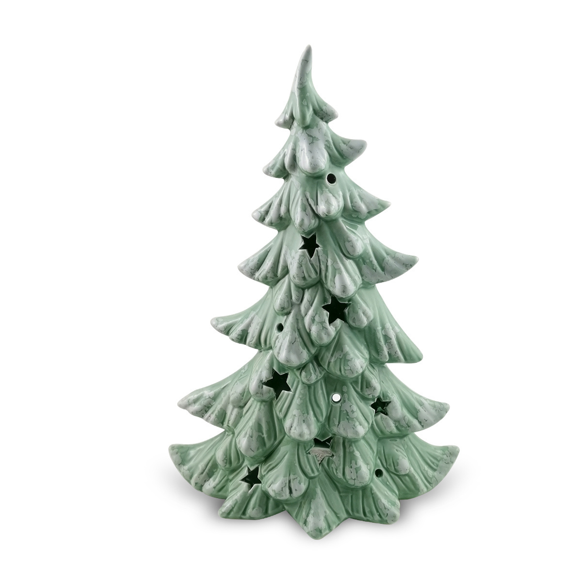 Wholesale Home Decor Ceramic Christmas Tree Holiday Indoor White OEM Customized LED Light Christmas Tree