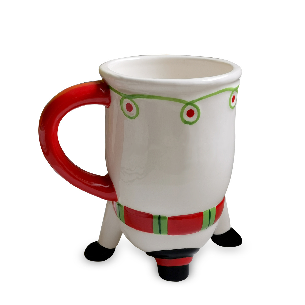 Handpainting Handstand Snowman Mug Christmas Ceramic Snowman 3D Mug  Dolomite Snowman Coffee Mug