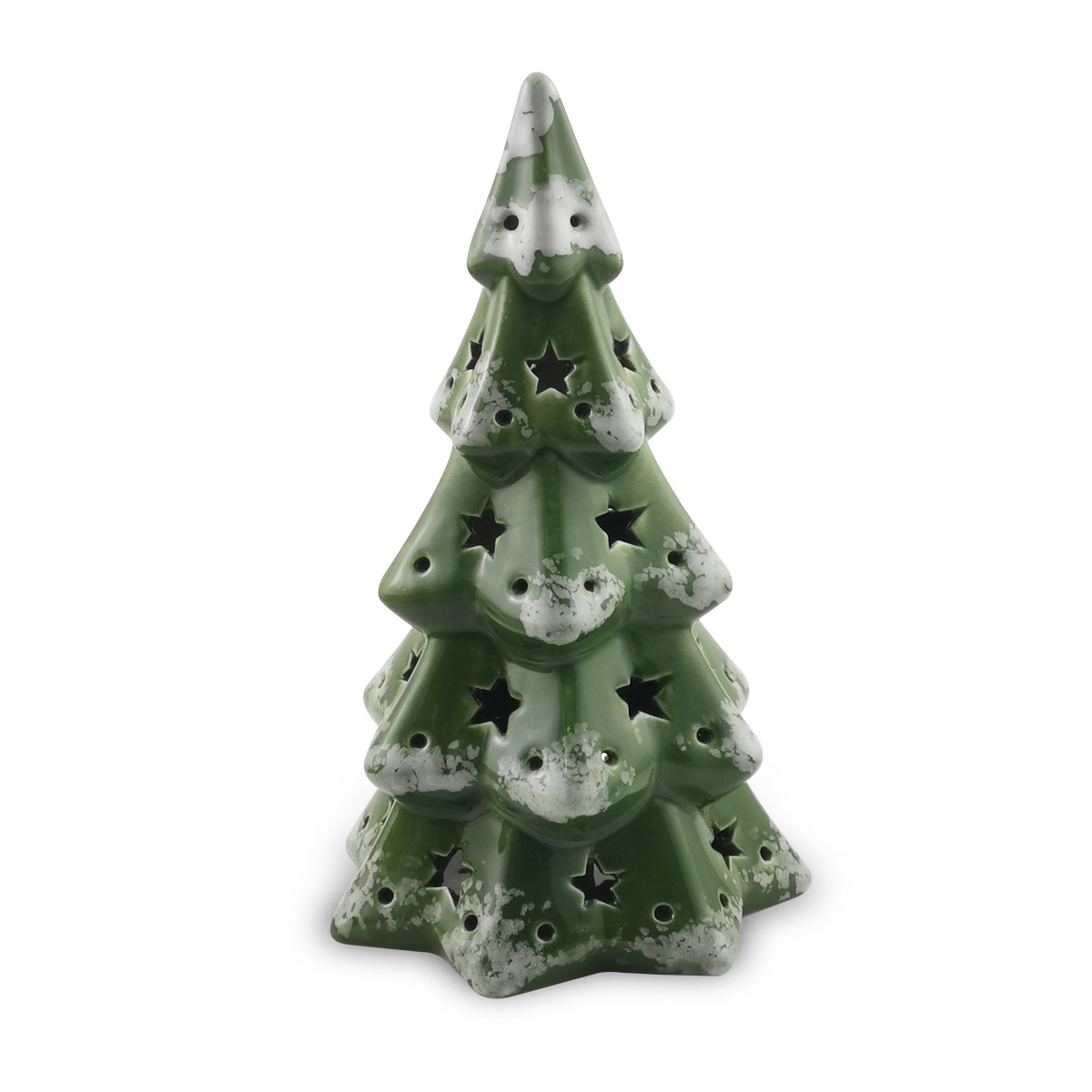 Wholesale Home Decor Ceramic Christmas Tree Holiday Indoor White OEM Customized LED Light Christmas Tree