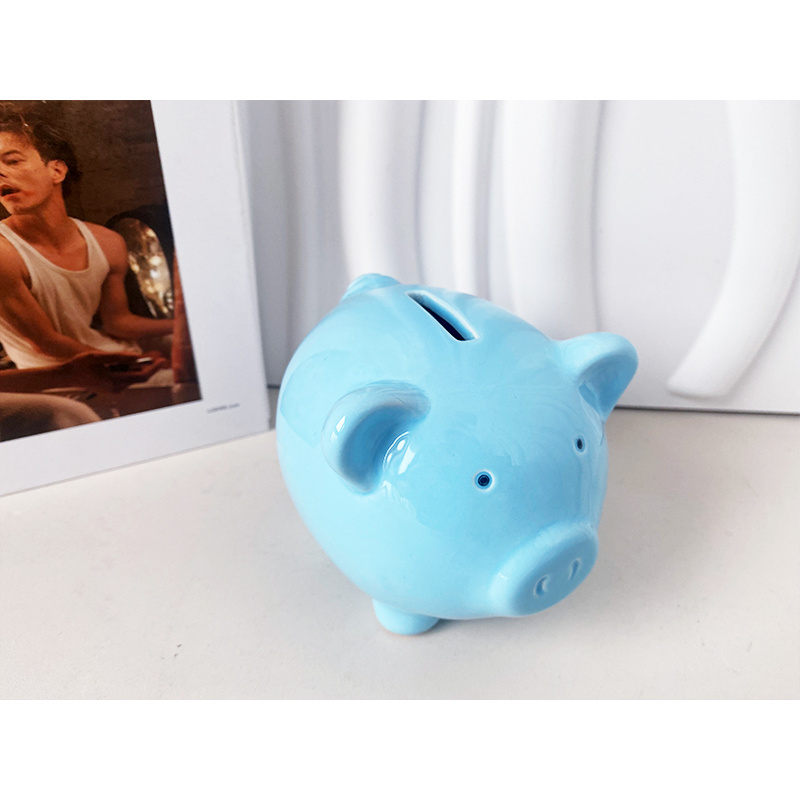 Wholesale OEM/ODM Customized Ceramic 3D Piggy Coin Bank  Counting Coins Bank Money Saving Box For Kids Gift