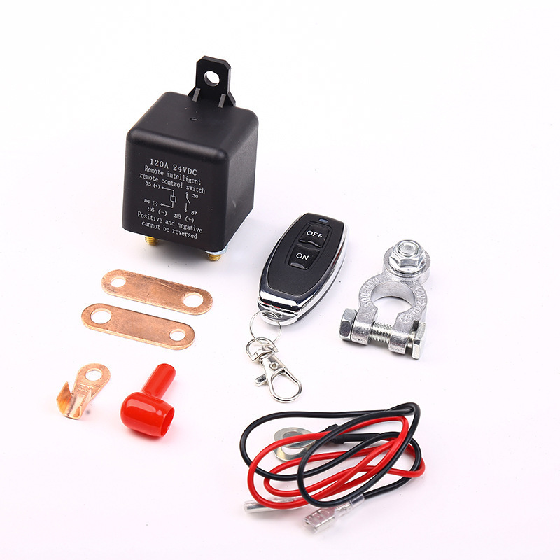 Universal Car Remote Battery Disconnect Cut Off Isolator Switch Fob Relay Wireless 200A Control Remote Switch 12V Anti-Theft