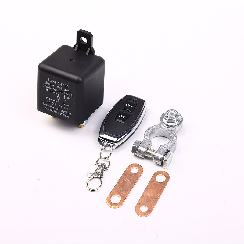 Universal Car Remote Battery Disconnect Cut Off Isolator Switch Fob Relay Wireless 200A Control Remote Switch 12V Anti-Theft