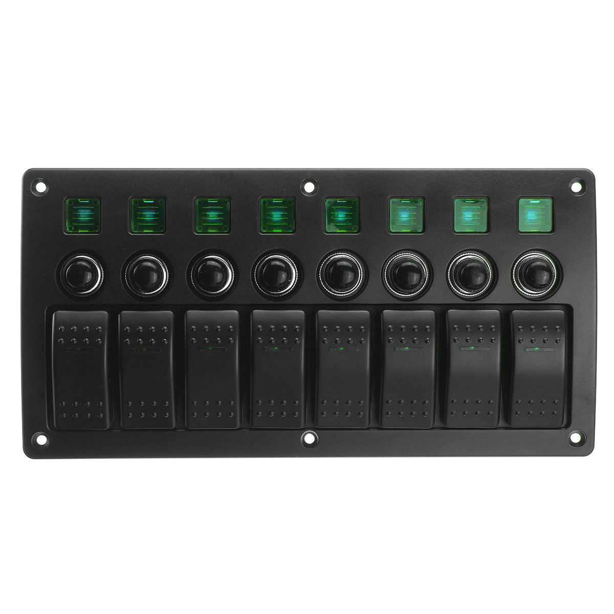 custom marine switch panel 8 Way combination waterproof boat switch panel for car,yacht,rv