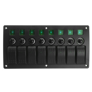 custom marine switch panel 8 Way combination waterproof boat switch panel for car,yacht,rv