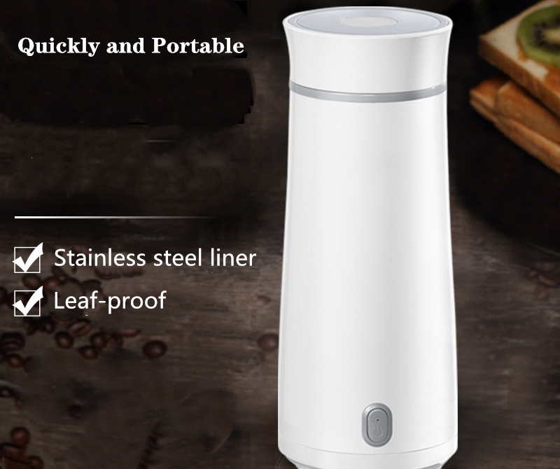 Portable Electric Kettle Travel Electric Tea Kettle One Cup 350ML Hot Water Boiler White 300W