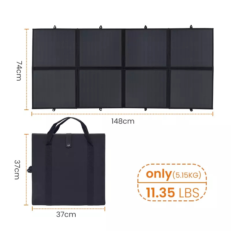 EnergyCreative 100W 160W 200 watts Foldable Blanket Portable Solar Panels Flexible Solar panels For Camping