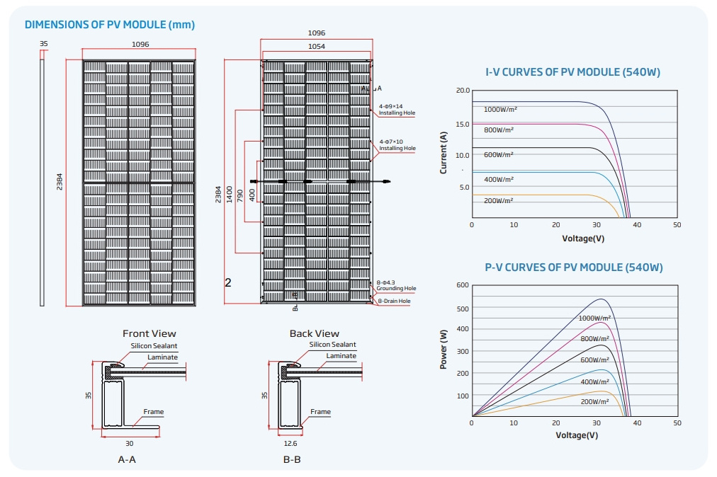 Trina Solar Panel Vertex S mono PV panels 530w 540W 550w 555W 500 watt Solar energy Panel for solar farm