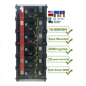 96V 196V 200ah 300ah 15Kwh 20Kwh 30 kwh 30Kwh 50KW Solar Energy Battery Lifepo4 Pack Lithium Ion Server Rack Mounted Battery