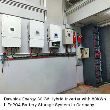 Dawnice 10Kw Solar Power System Complete Hybrid Set 5Kw 30Kw High Voltage Battery System With Growatt Inverter