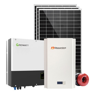 Dawnice 10Kw Solar Power System Complete Hybrid Set 5Kw 30Kw High Voltage Battery System With Growatt Inverter