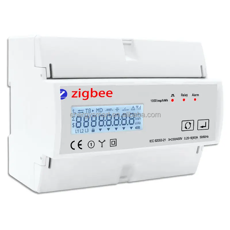 KYM7361C Tuya  remote control wireless multi tariff three phase zigbee smart energy meter electric meter power meter