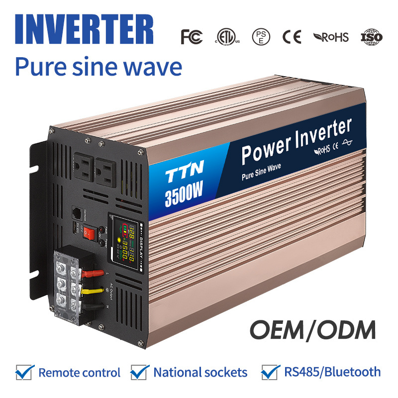 220V Output Rated Power 6000 watt Pure Sine Wave DC AC Inverter Pure Sine Inverter 6000w 10000w 12000w 24V 48V