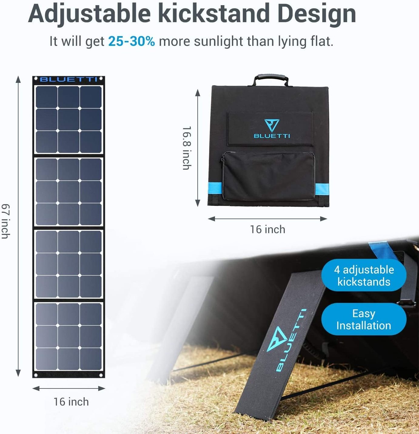 120W 200W Monocrystalline Camping Power Station Charger Portable Flexible Solar Panel Foldable