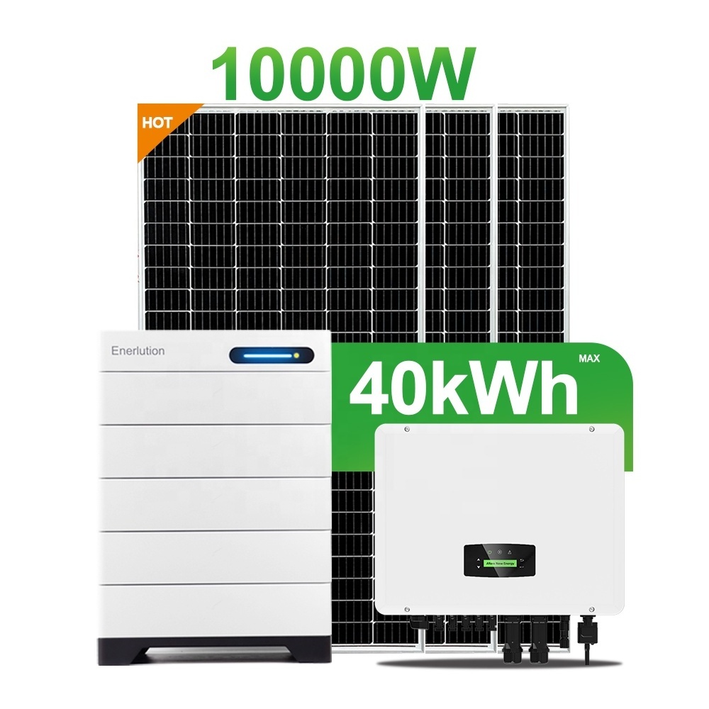 Residential All-In-One Hybrid Solar Panel Power System  3KW to 10KW Photovoltaic Solar System with Batteries Kits