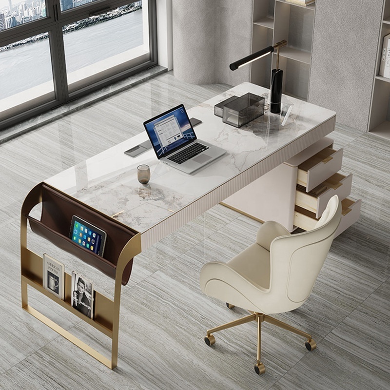 Modern Creative Design Office Computer Table Home Office Desk Luxury slate Executive Manage Table furniture