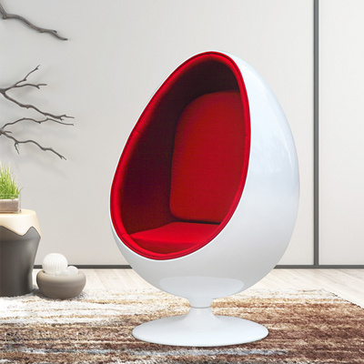 modern classic fiberglass egg pod chair swivel mid-century fabric leisure accent chairs for living room furniture