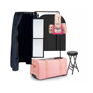 Large Rolling Carrier Travel Closet Suitcase Dance Competition Trolley Duffel Bag with Garment Rack for Dancer