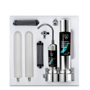 Customized Wholesale Kitchen faucet mounted water purifier mini tap water filter with ceramic carbon filter cartridge