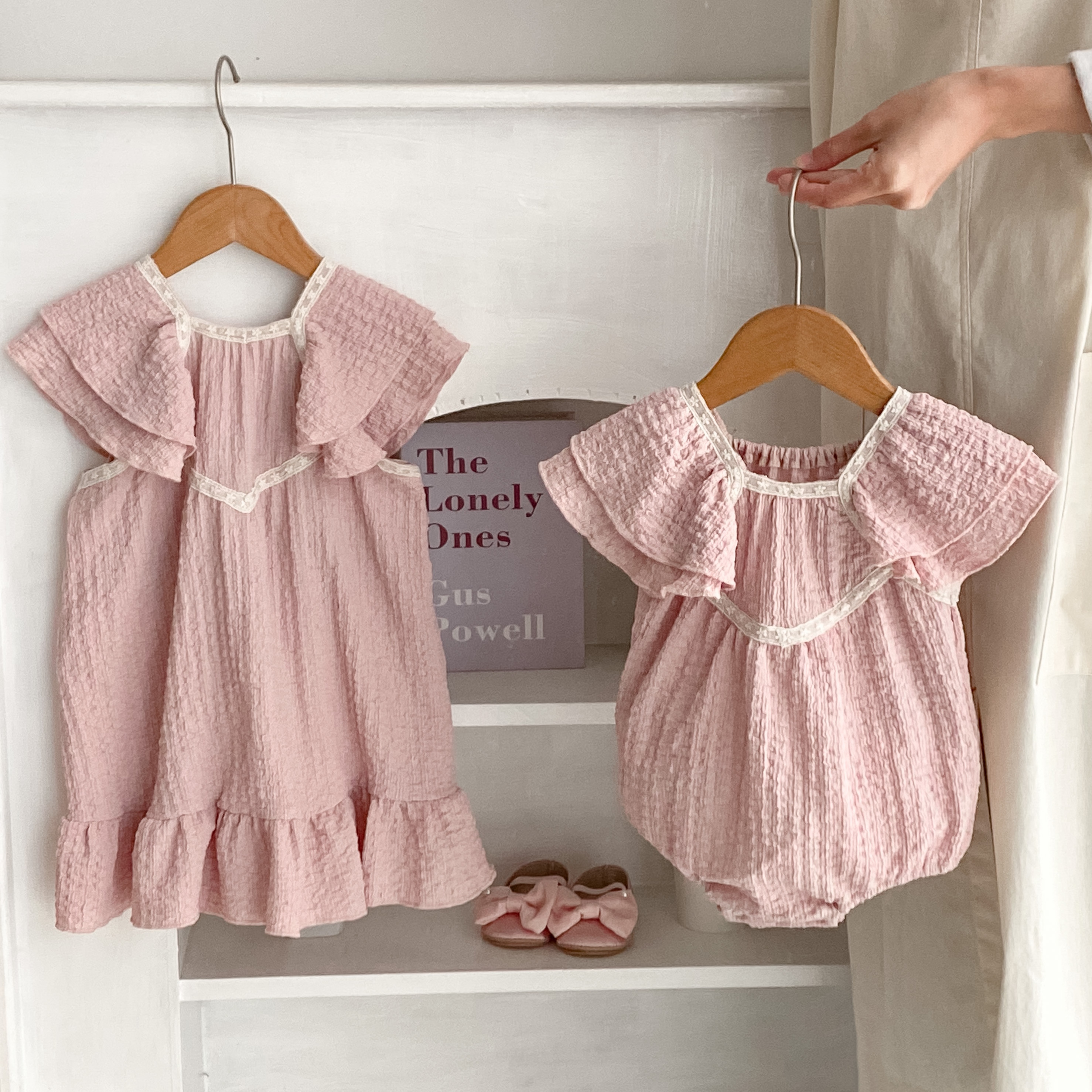 RTS Engepapa sleeveless infant cotton cute embroidered jumpsuit casual dress baby girl romper