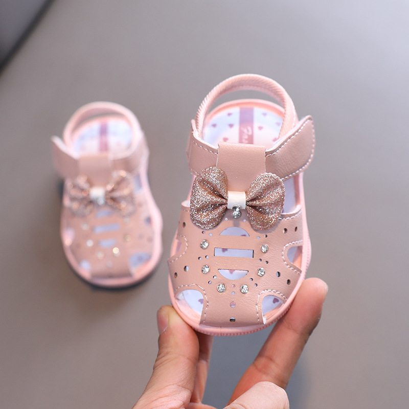 Summer infant soft soled toddler shoes antiskid baby girl children Baotou cute princess shoes baby shoes