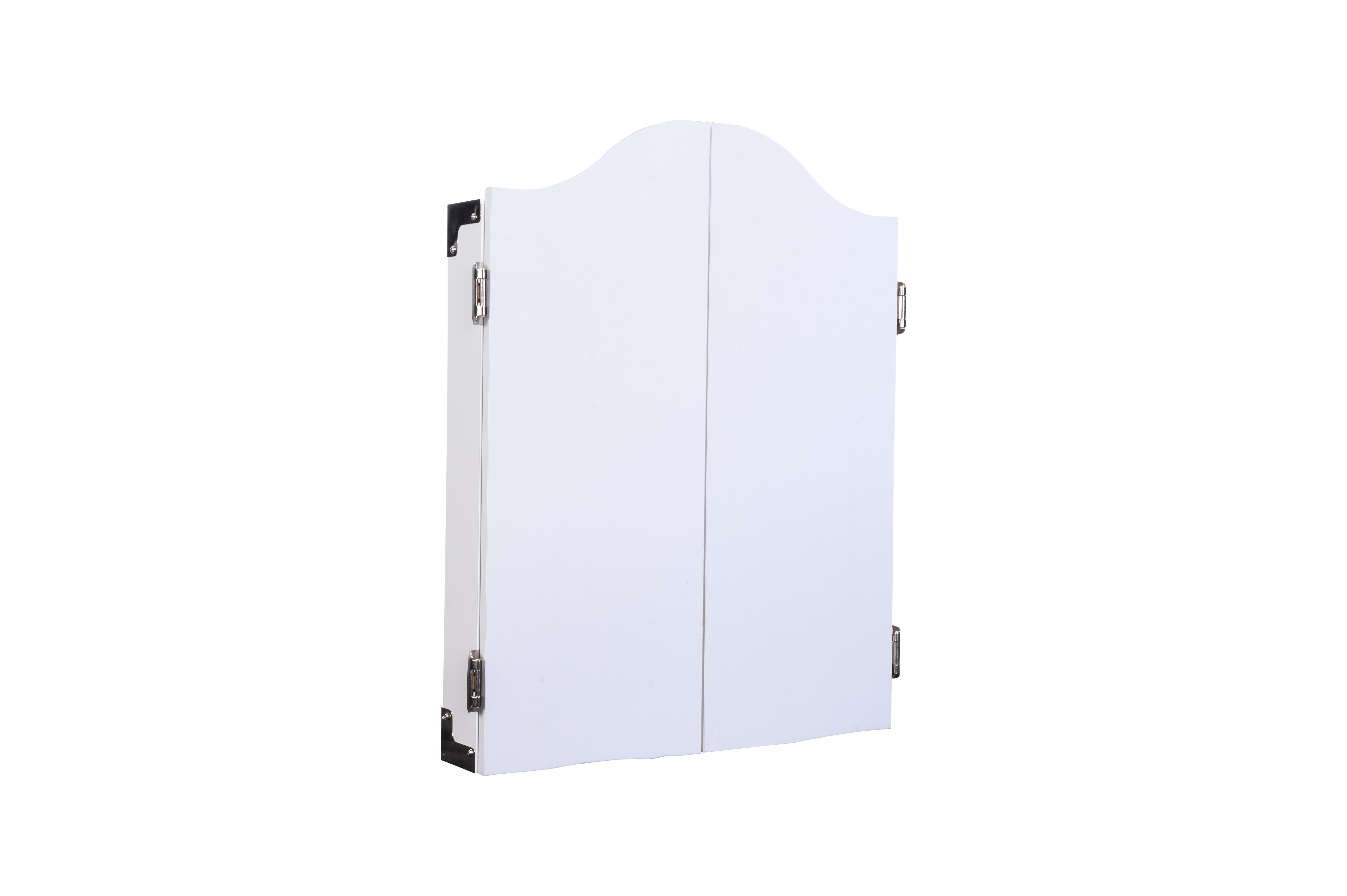 Longfield Wooden cabinet White with Sisal dartboard Includes Whiteboard Marker and a Wiper and 2 set of 18 Brass darts