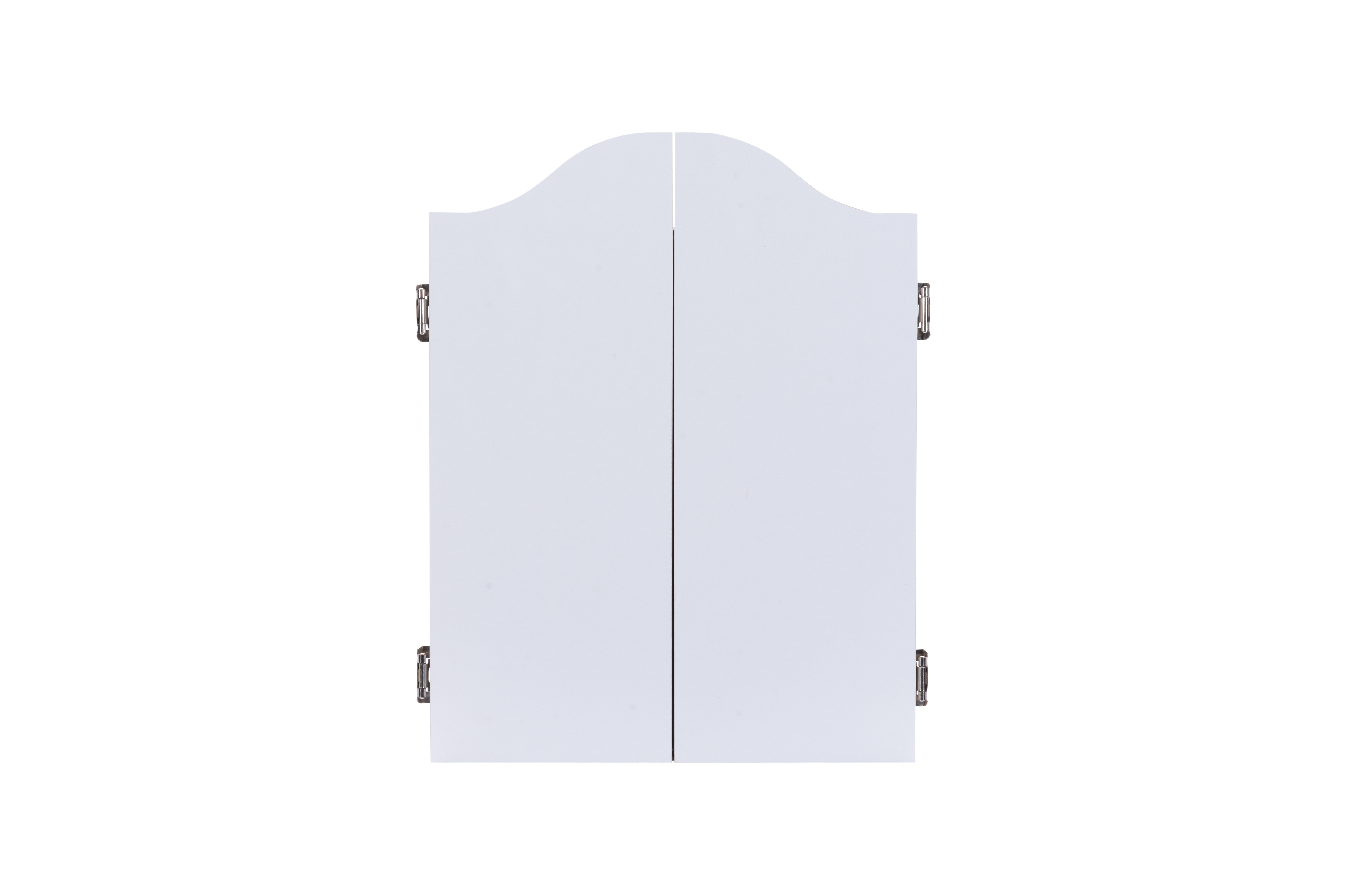 Longfield Wooden cabinet White with Sisal dartboard Includes Whiteboard Marker and a Wiper and 2 set of 18 Brass darts