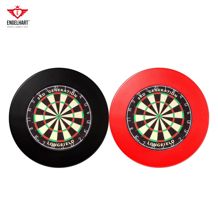 Longfield Darts Board High Pro fessional Quality Durable Dartboard Surround PU for Darts Surrounding Red Black Darts Accessories