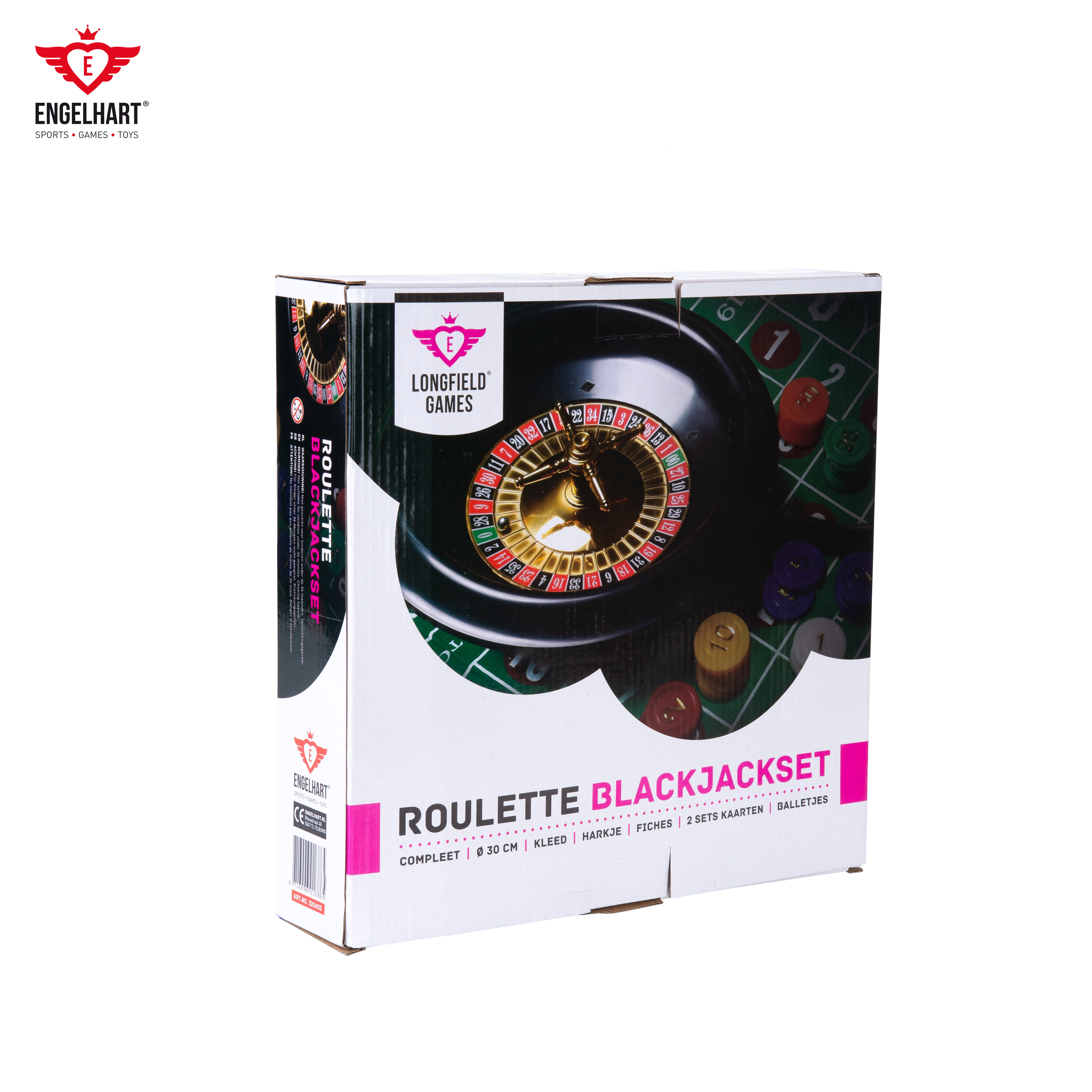 Longfield Games - Roulette Table Quality Luxury Black Jack set 12 inch 30cm diameter professional indoor game Casino Games