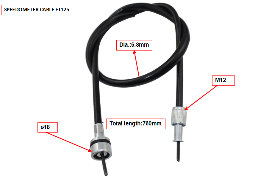 High quality motorcycle parts and accessories spare speedometer cable ITALIKA FT125