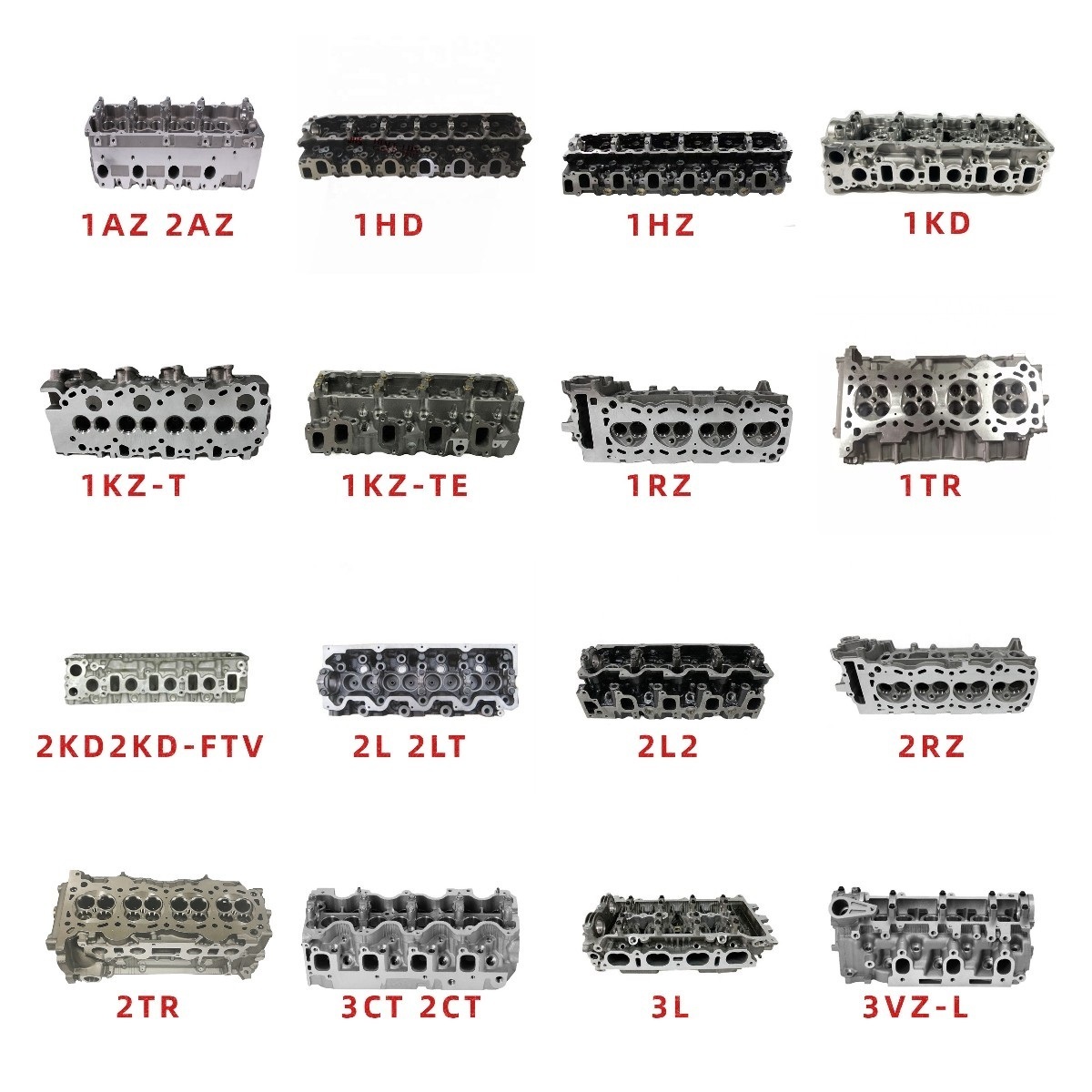 Toyota 1AZ 2AZ 1HD 1HZ 1KD 1KD-FTV 1KZ-T 1KZ-TE 1RZ 1TR Cylinder Head