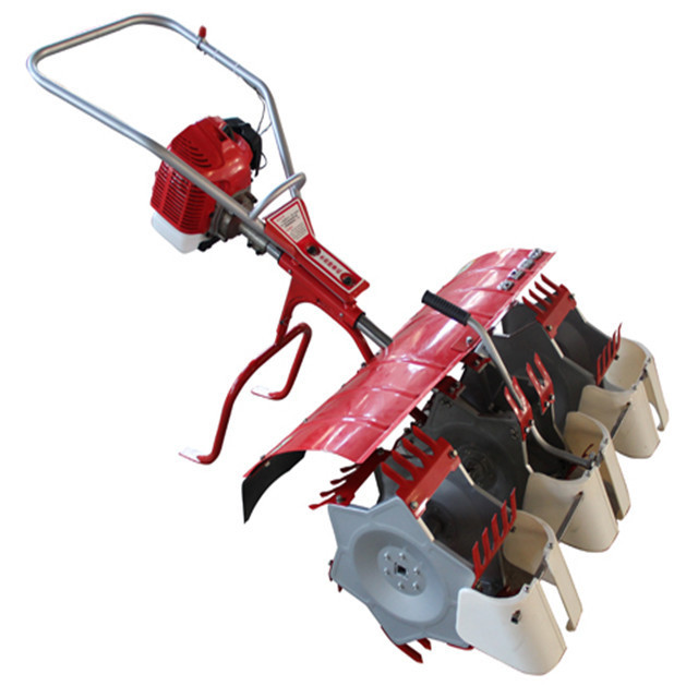 Two Row Mini Gasoline Paddy Field Rotary Weeder for sale