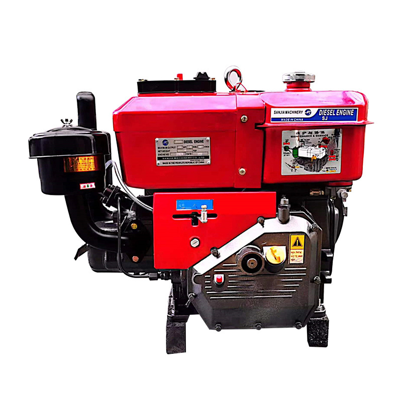 small single cylinder R170 R180 R190 4hp 7hp 10hp diesel engine with maize grinding machine